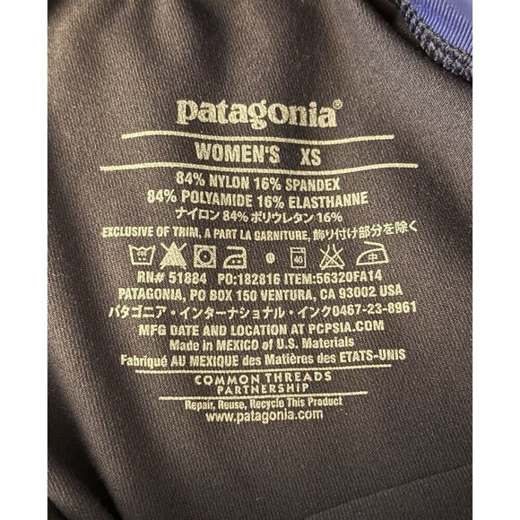 PATAGONIA Pliant Flare Yoga Pants Women XS Navy Blue Stretch Activewear Gym - Picture 2 of 11